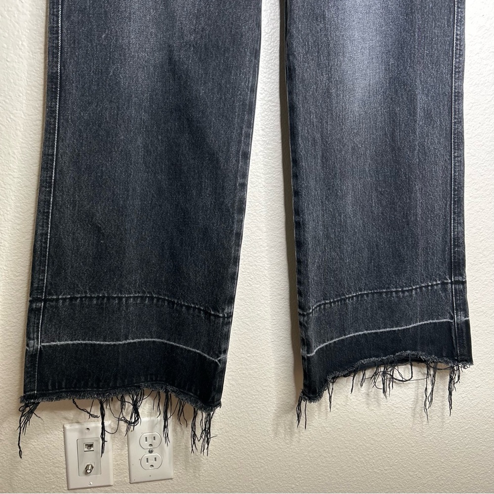 Moussy Elba Center Press Wide Crop Jean black 28 - Picture 8 of 16